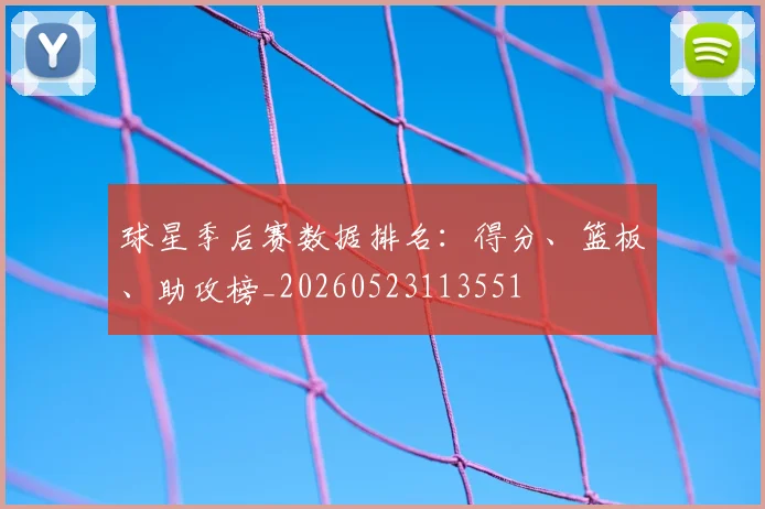 球星季后赛数据排名：得分、篮板、助攻榜_20260523113551