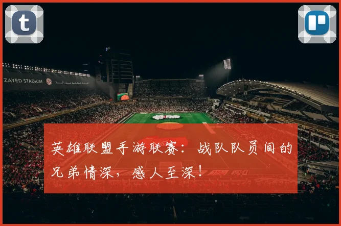 英雄联盟手游联赛：战队队员间的兄弟情深，感人至深！